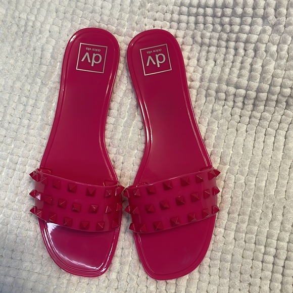 2 size 9 brand new jelly sandals light blue and hot pink - Picture 3 of 6